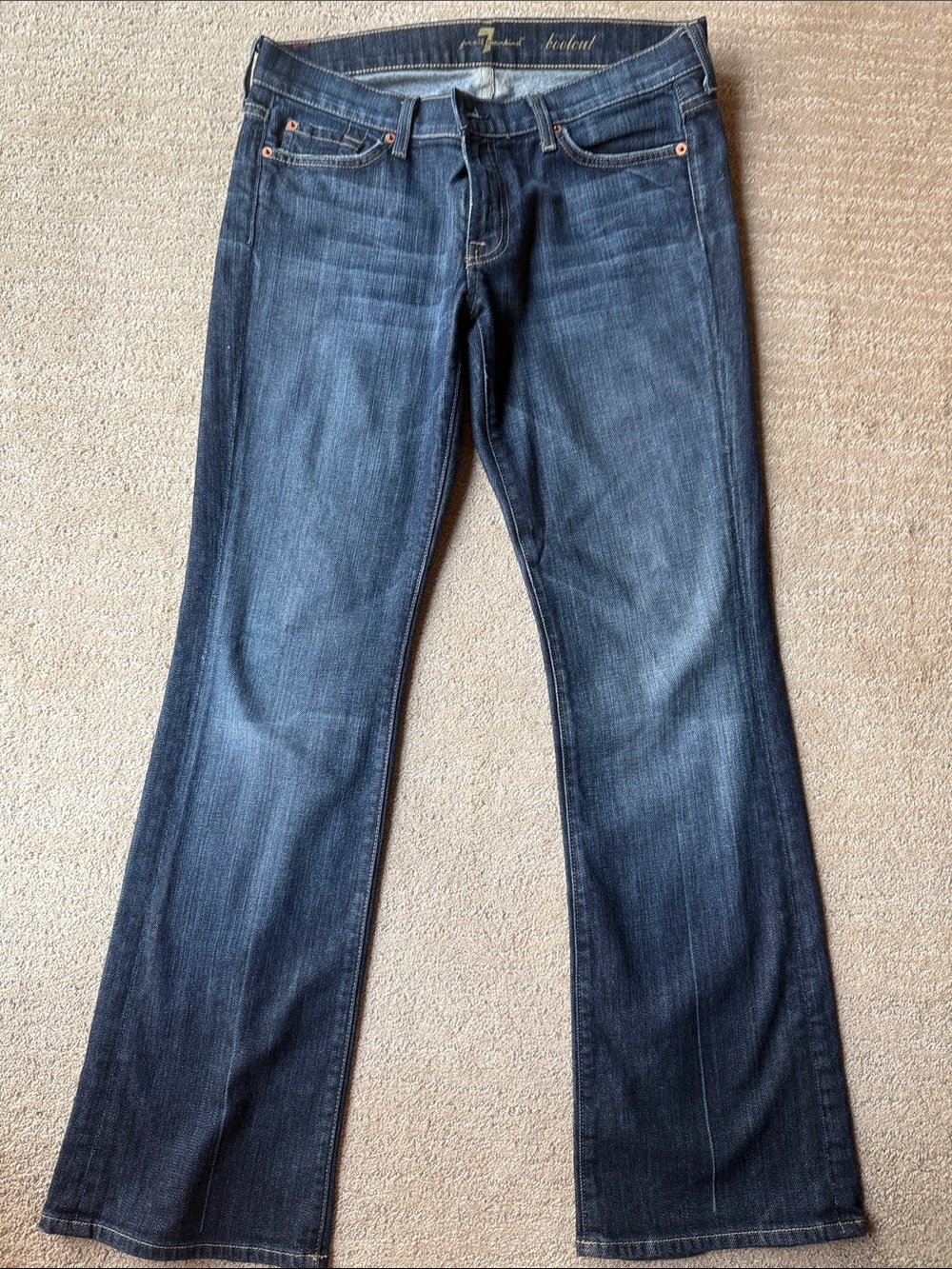 7 For All Mankind Women’s Dark Blue Bootcut Jeans